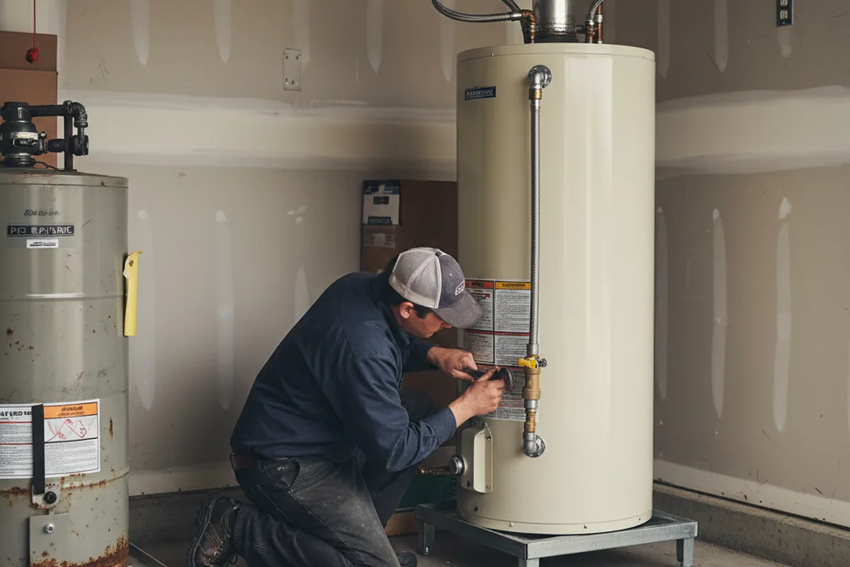 Water heater and shutoff valve replacement in Bear Mountain